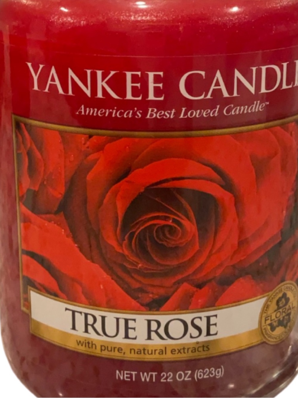 Yankee Candle True Rose 22 oz Large Jar Candle Retired Discontinued New